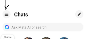 tap the three-line menu icon 