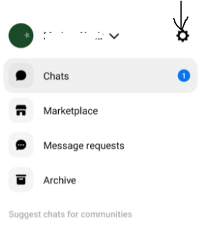 Select "Settings" by clicking on the gear icon 