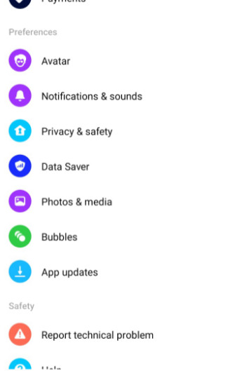 You will see the “Privacy & safety” option 