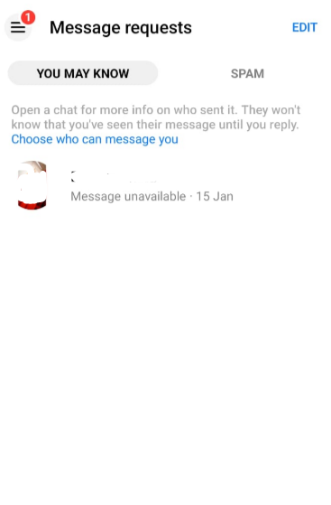 select the "You May Know" option 