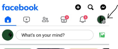 profile symbol in the upper-right corner
