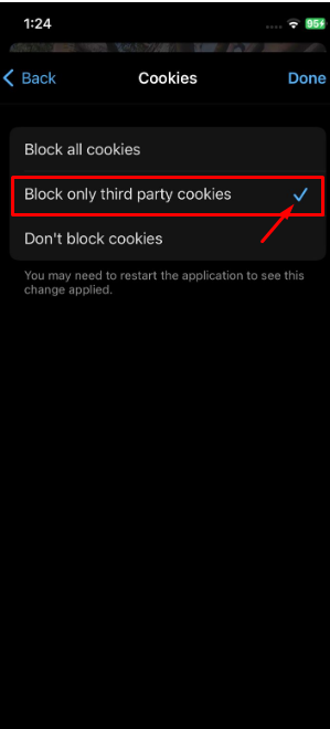  Block third-party cookies