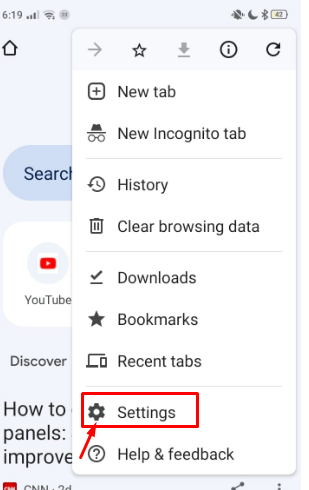 select Settings 