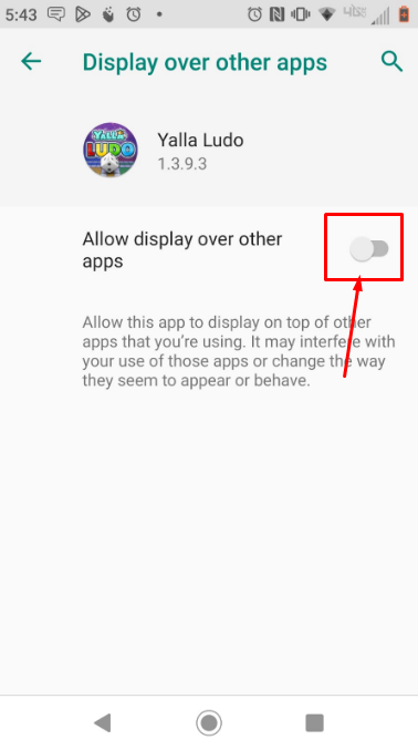 Slide the button to the left 
