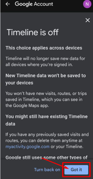 Time line is off