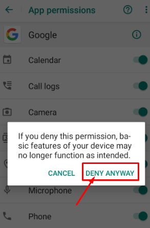 and restrict location access