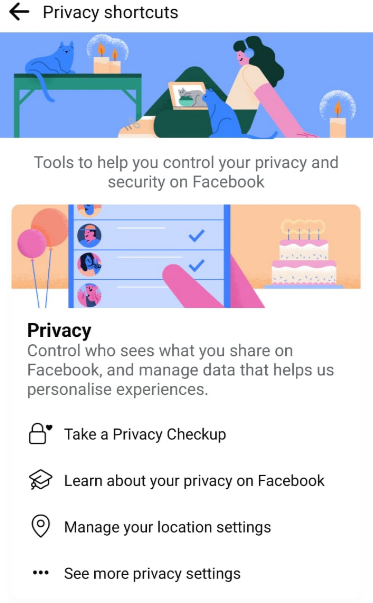 See more privacy settings