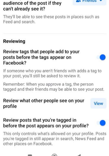 Review What others see on your timeline