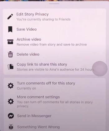 Comments button in the bottom-right corner 