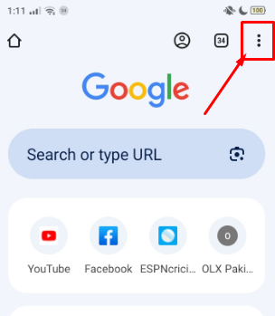 Select the three dots 