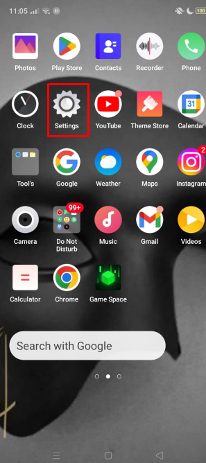 Open your iPhone's "Settings