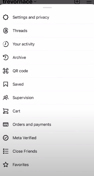 Click on "Settings and Privacy."