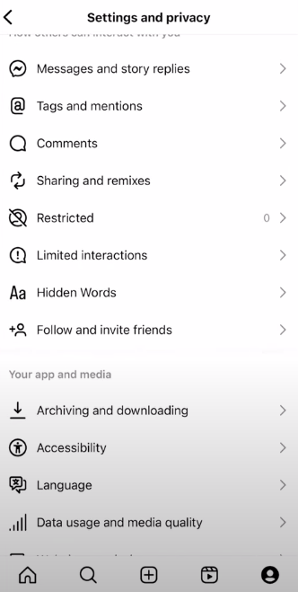 Scroll down to the "Your App and Media" area